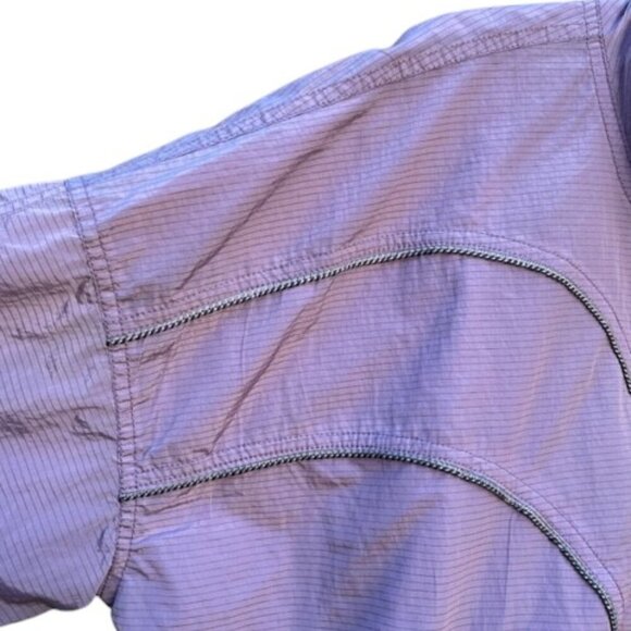 FREE PEOPLE Movement  Starting Lineup Windbreaker Bomber Purple Jacket Sml NWOT - Picture 8 of 15